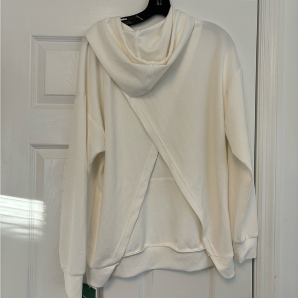 NWT Halara Hooded Drawstring  Crossover Split Sweatshirt - Picture 7 of 15